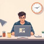 A focused person working at a clean desk, staying productive in a distraction-free environment , Productivity